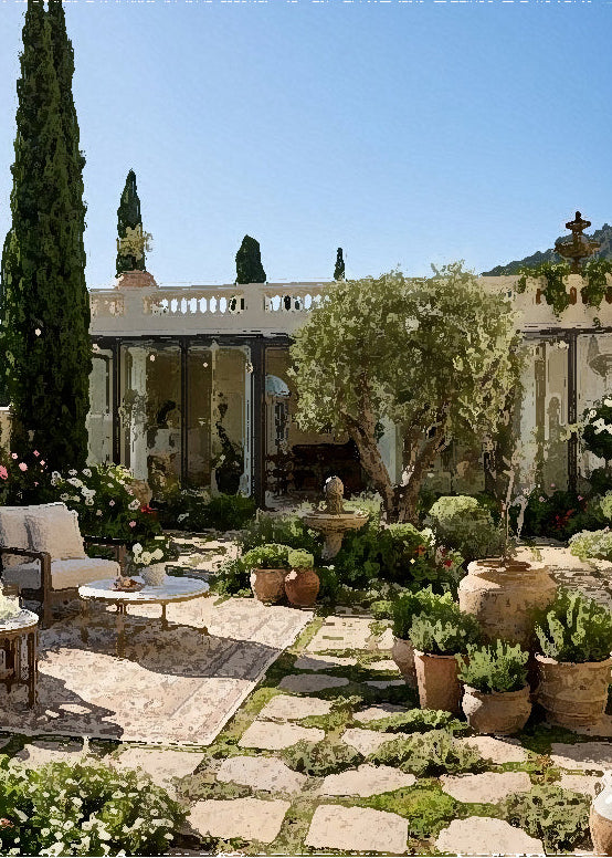 The Vision for the new Courtyard with your planted Plants